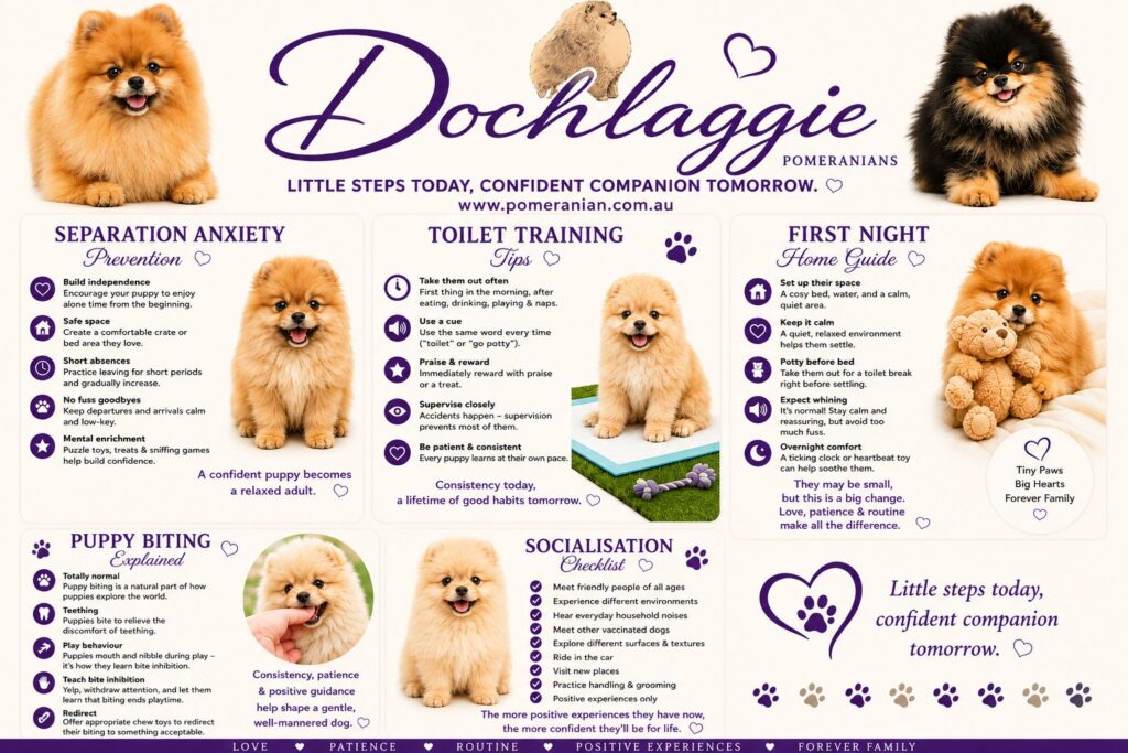 Dochlaggie Pomeranian Puppy Care Sheet